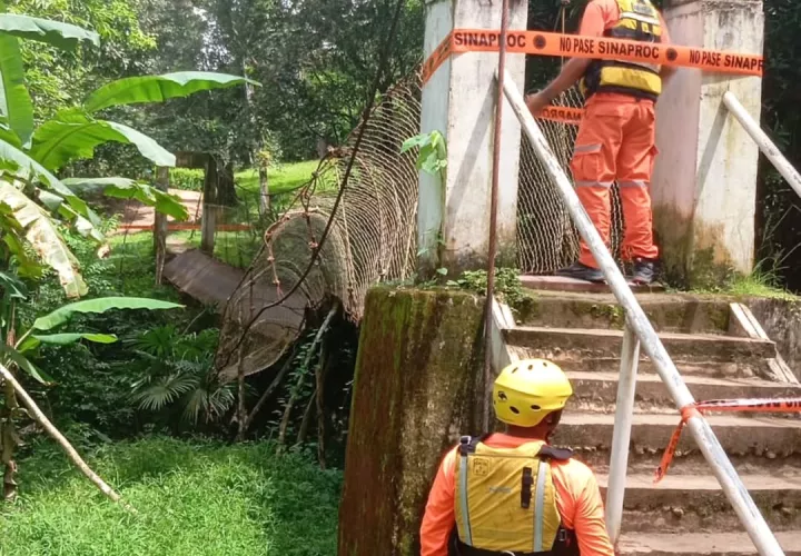 En reiteradas ocasiones, los pobladores de Turega habían advertido sobre el mal estado del puente colgante y de posibilidad de accidentes. Foto. Archivo