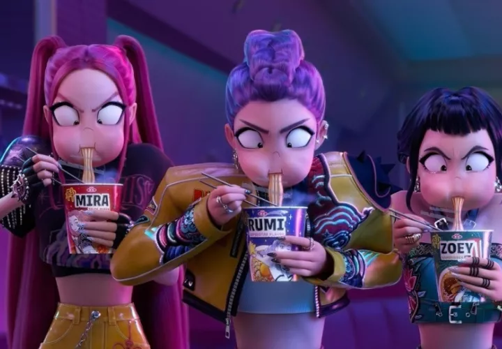 'Las guerreras k-pop' tiene nueve semanas en el 'top'. Foto: Netflix