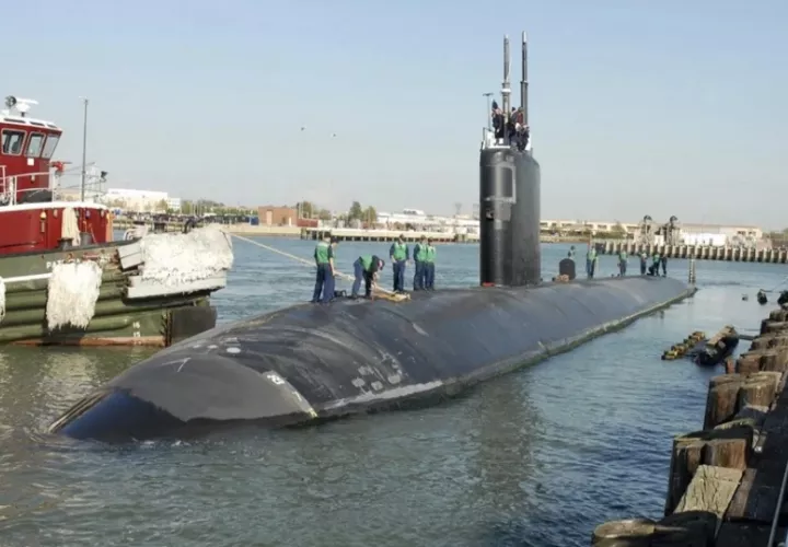 Imagen de archivo, distribuida por la Marina de EE.UU. de un submarino nuclear en la estación naval de Norfolk, Estados Unidos. Foto: EFE.