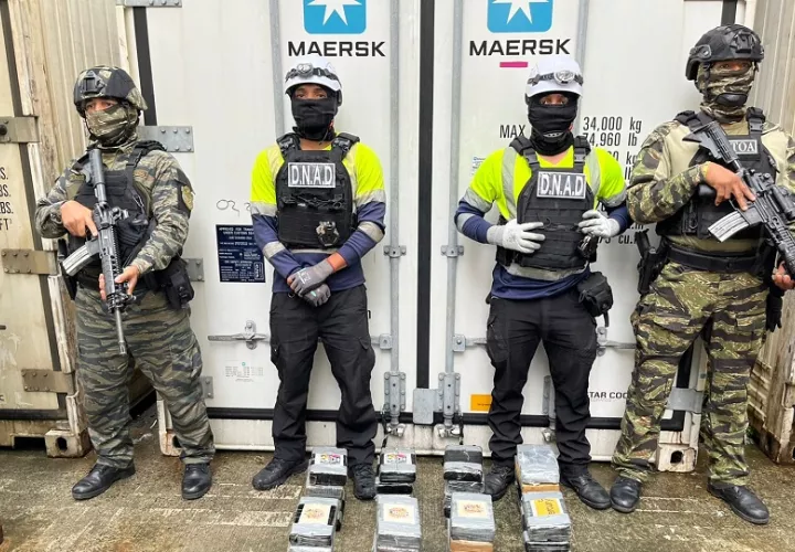 Por el momento no hay personas detenidas por este caso de tráfico internacional de drogas. Foto. Cortesía. Policía Nacional