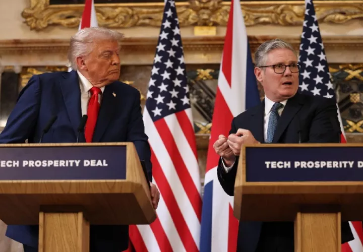 Donald Trump se encuentra de visita en Europa. Foto:  EFE