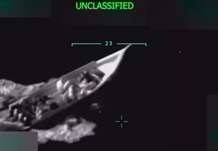 Imagen del video del ataque a la embarcación. 
