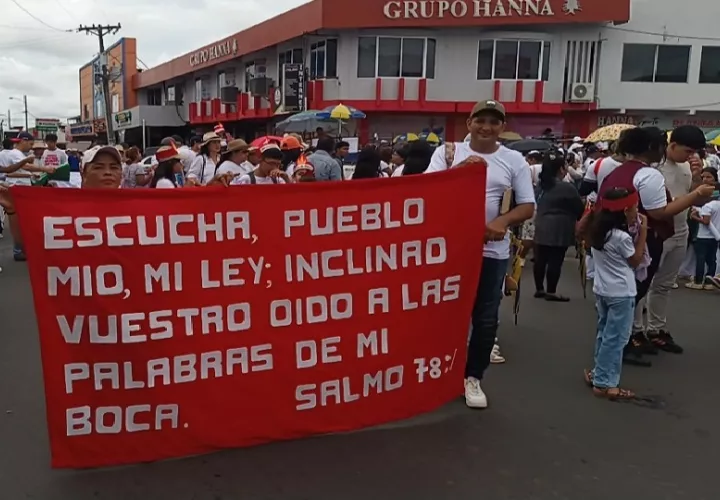 En Veraguas también hubo actividades en búsqueda de la paz . Foto. Melquíades Vásquez
