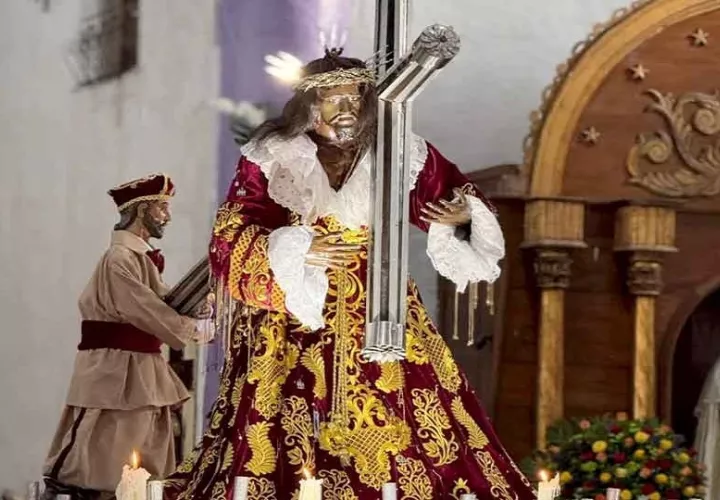 Imagen del Cristo Negro, conocido cariñosamente como “el Naza”, “el Negro”.