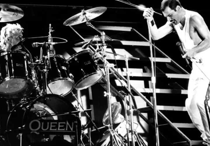 Imagen de 1986 del cantante Freddie Mercury, líder del grupo británico "Queen". Foto: EFE