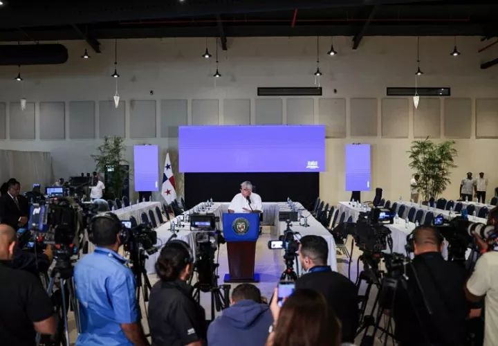 El presidente José Raúl Mulino hizo referencia en los avances que registra el Instituto de Mercadeo Agropecuario (IMA) para la apertura de nuevas Tiendas del Pueblo. Foto. Cortesía. Presidencia