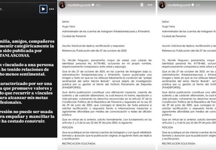 Comunicado de Nicolle Ferguson