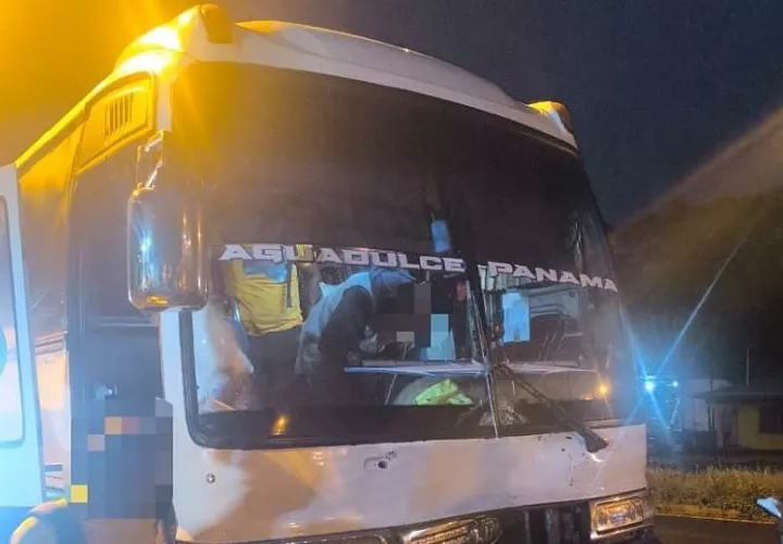 El sitio del accidente es una zona con poca iluminación y en donde frecuentemente los peatones se arriesgan a cruzar la vía Interamericana.  Foto. Eric Montenegro