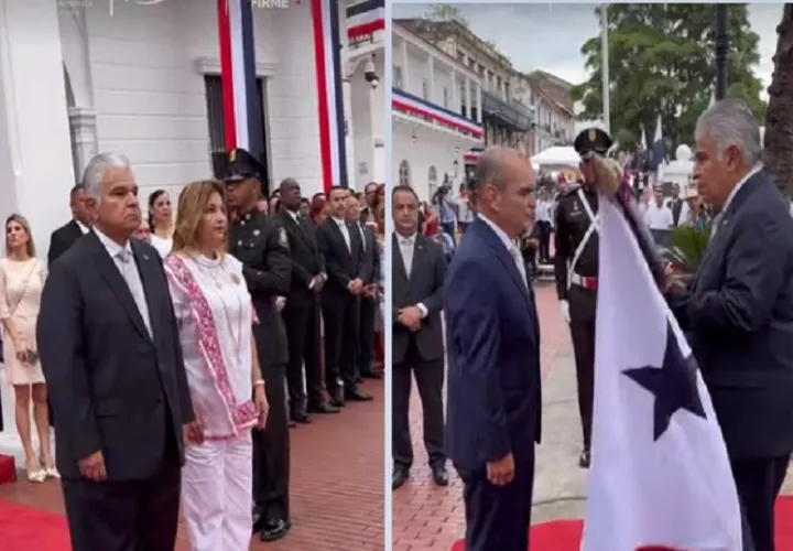 Presidente panameño durante los actos. Foto: Tomada de videos 