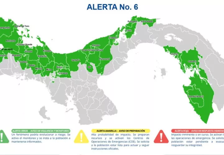 Mapa de alerta de riesgo. Foto: Cortesía