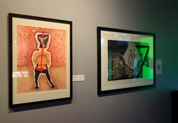Obra del pintor panameño Julio Zachrisson expuesta en el Museo del Canal Interoceánico. Foto: EFE