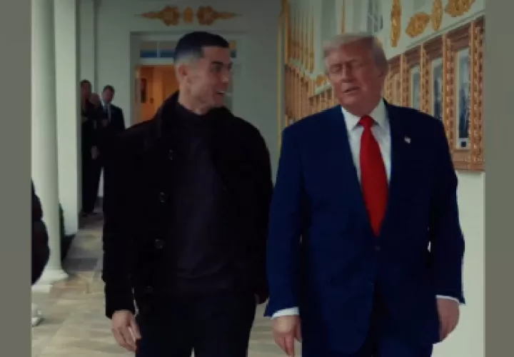 Cristiano junto al presidente Trump