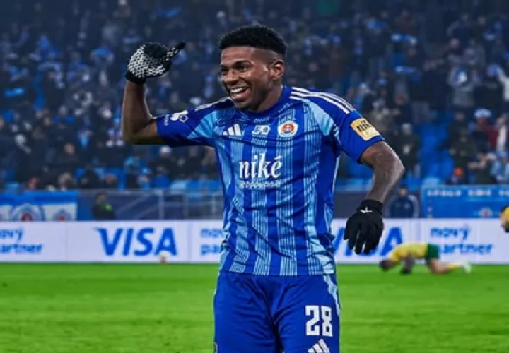 César Blackman, anotó el gol del triunfo del Bratislava. Foto: Instagram