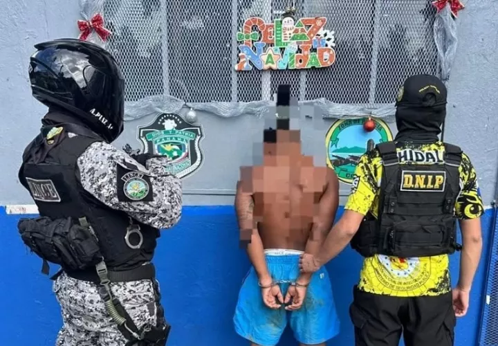 El operativo de las autoridades se concentró en concentró en el sector C de la comunidad de Villa Guadalupe (Cativá). Foto. Cortesía Policia Nacional