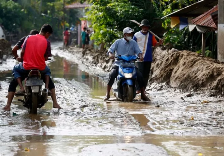 Aldea afectada por las inundaciones en la zona de Meureudu, Pidie Jaya, Aceh, Indonesia. Foto: EFE