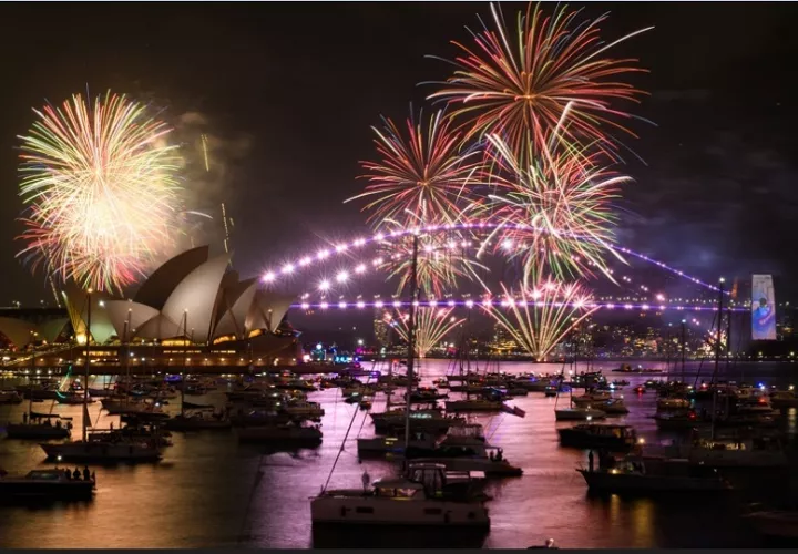 Fuegos artificiales de Año Nuevo 2026. EFE
