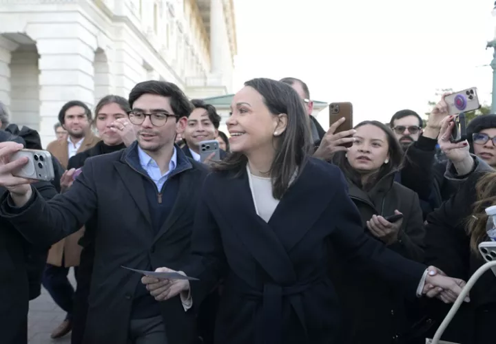 María Corina Machado en Washington. EFE