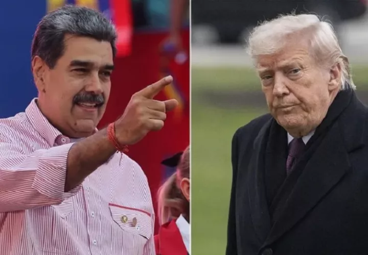 Combo de fotografías que muestra al presidente de Venezuela, Nicolás Maduro (i), y al presidente de Estados Unidos, Donald Trump. EFE/ Miguel Gutiérrez/ Shawn Thew