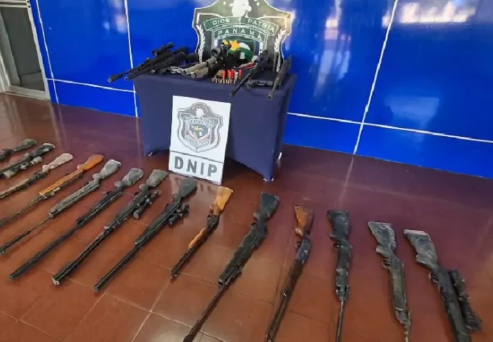 Las investigaciones continúan para determinar el origen de las armas y si estarían vinculadas a otros hechos delictivos. Foto. Policía Nacional