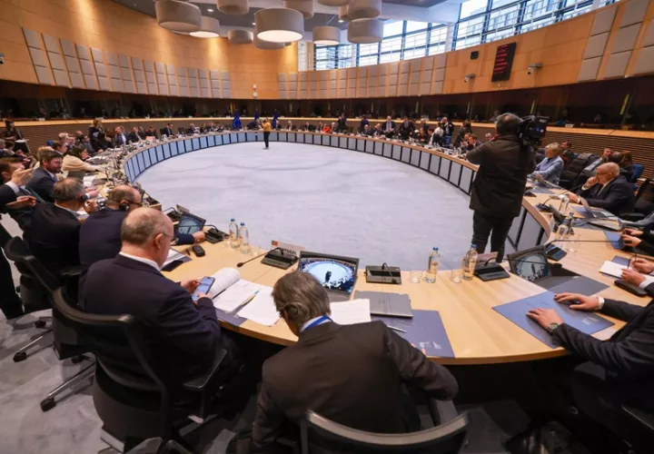 Vista general durante una reunión con los ministros de agricultura de la UE. Foto: EFE