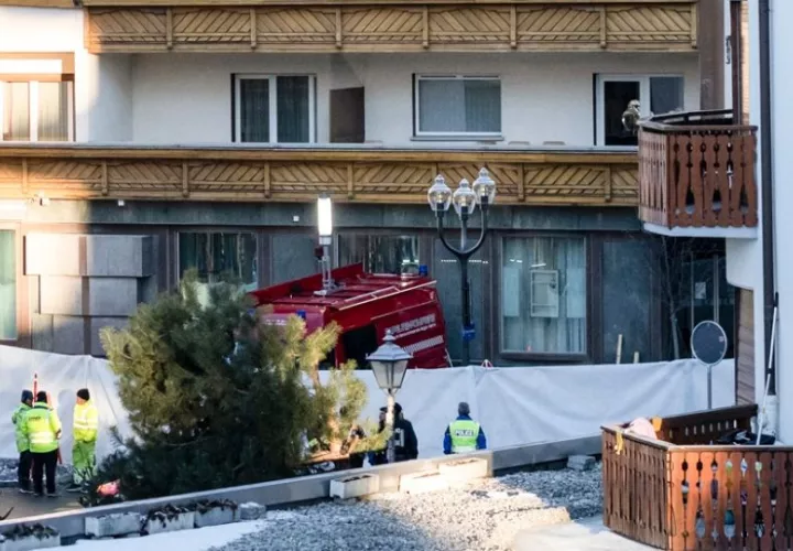 Un incendio registrado en un frecuentado bar de la localidad de Crans Montana ha causado "decenas de muertos". Foto: EFE