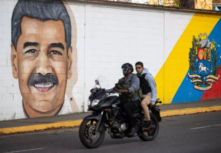 Un mural del presidente de Venezuela, Nicolás Maduro. Foto: EFE