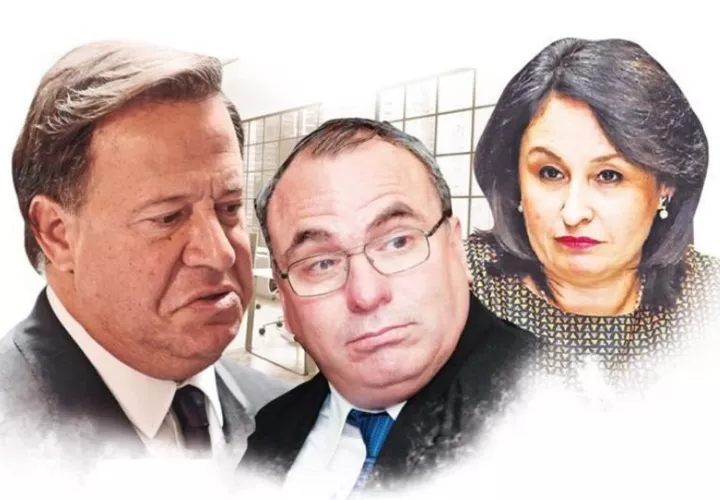 Juan Carlos Varela, Rolando López y Kenia Porcell.
