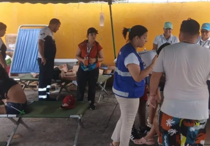 Atenciones médicas durante el carnaval. Foto: Cortesía