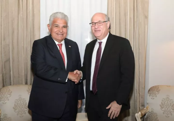 El presidente de la República, José Raúl Mulino, junto al presidente del Grupo BID, Ilan Goldfajn. Foto: Cortesía