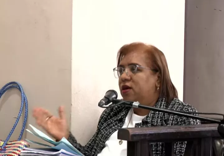 La perito Tatiana Chérigo durante su comparecencia al juicio de Odebrecht. Foto: Grupo Epasa