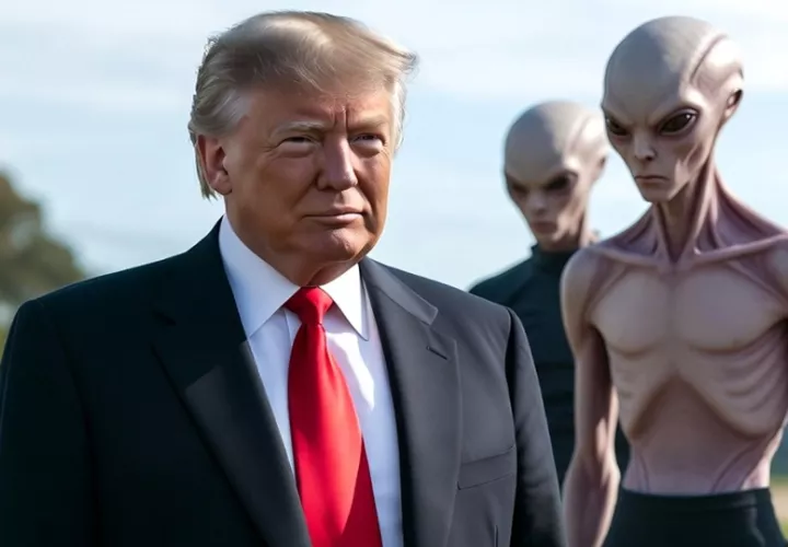 Trump dijo que  él mismo desconoce si los extraterrestres son reales. Foto: Grok