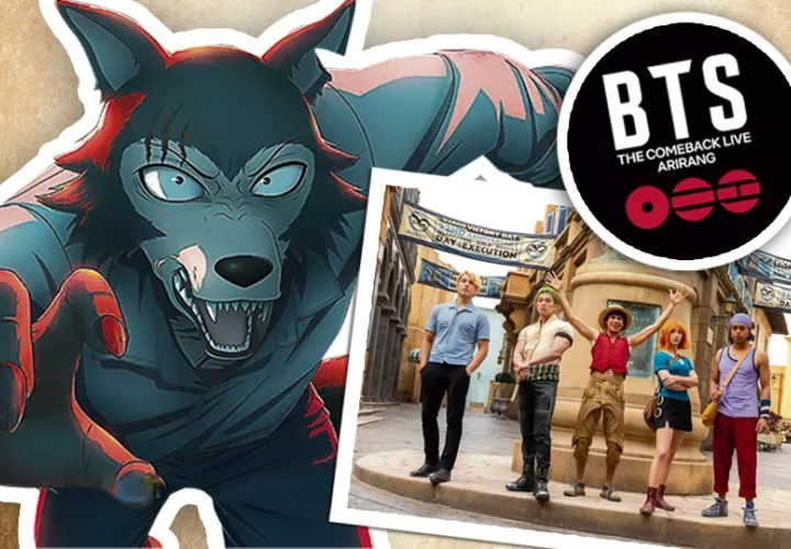 'Beastars', 'One Piece' y 'BTS The Comeback Live / Arirang'. Fotos: Netflix