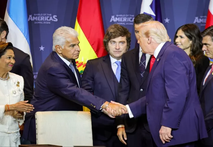 El presidente José Raúl Mulino durante la cumbre de Escudo de las Américas.