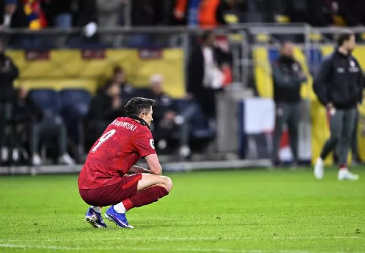 Robert Lewandowski, jugador de Polonia. Foto: EFE