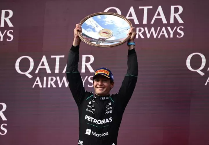 George Russell se impuso en el Gran Premio de Australia. Foto: EFE