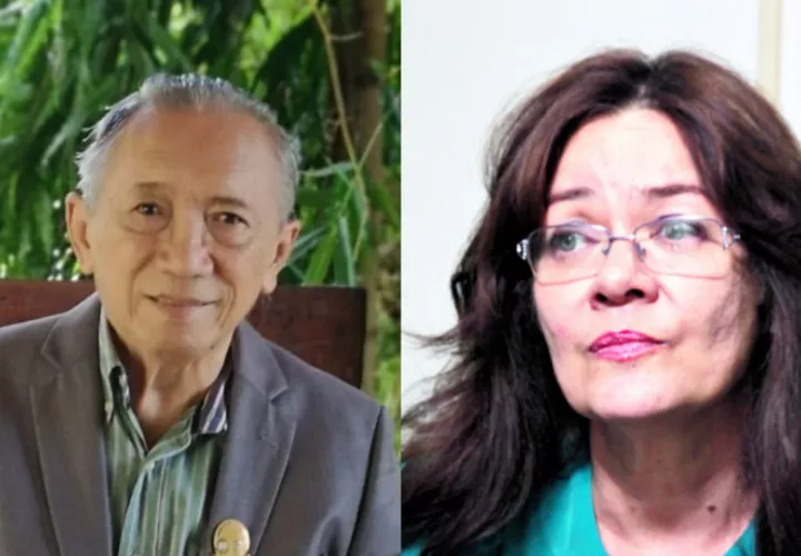 Los catedráticos Julio Yao y Anayansi Turner.