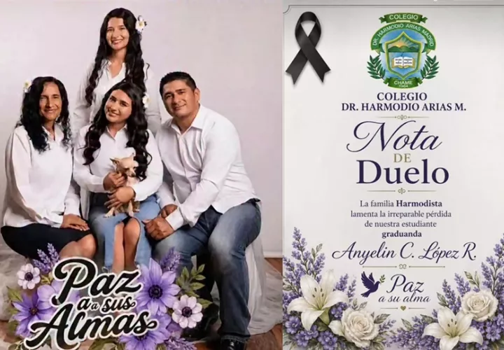 Benjamín López y parte de su familia