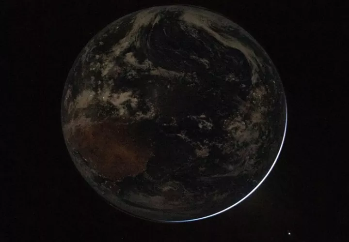 Imagen de la Tierra tomada por la tripulación de Artemis II. Foto: NASA