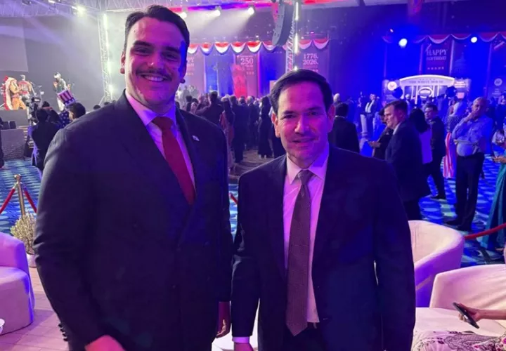 Alonso Correa junto a Marco Rubio. Foto: Cortesía