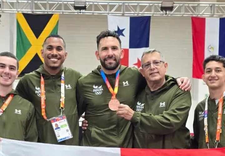 Selección de Panamá de esgrima masculino. Foto: Cortesía