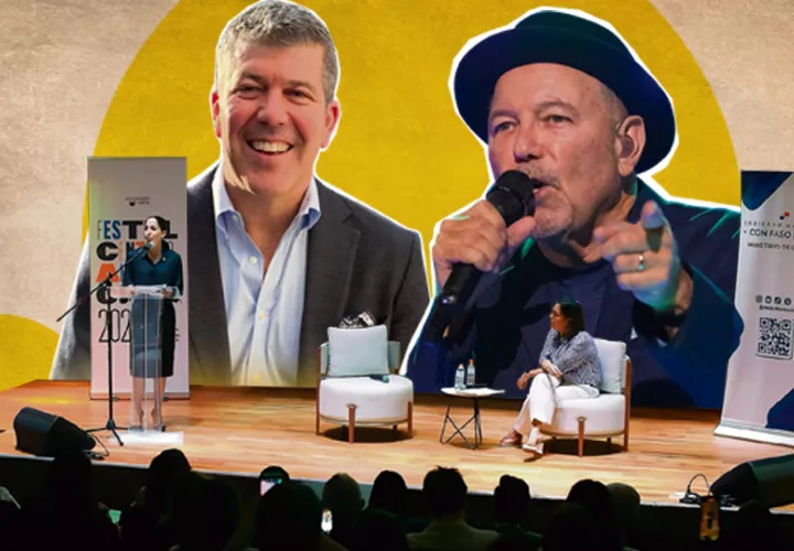 Fernando Palomo y Rubén Blades. Foto: Cortesía / palomo_espn / EFE