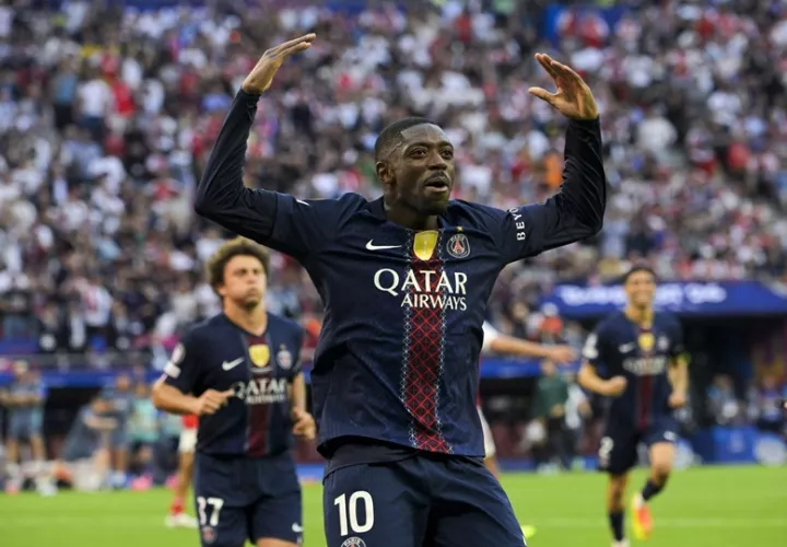 Ousmane Dembele empató el juego desde el punto penal. Foto: EFE