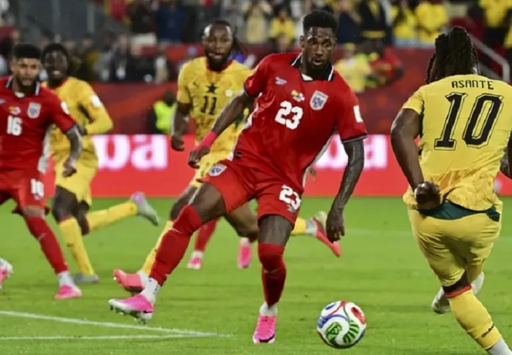 Brandon Thomas-Asante, de Ghana, durante el partido de la fase de grupos del Mundial de la FIFA 2026 entre Ghana y Panamá, celebrado en Toronto, Canadá. EFE/EPA/Eduardo Lima