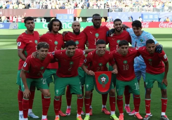 Equipo de Marruecos, país que ocupó el cuarto lugar en el Mundial de Catar, hace cuatro años. Foto: EFE