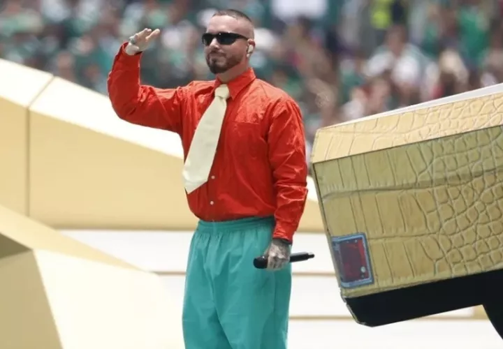 J Balvin en la inauguración del Mundial de la FIFA 2026. Foto: EFE / Sashenka Gutiérrez