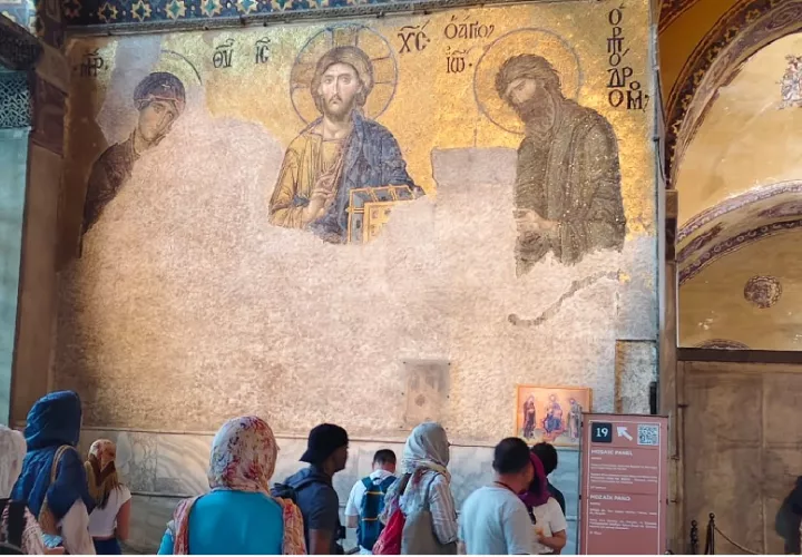 El mosaico de la Deesis de Santa Sofía.