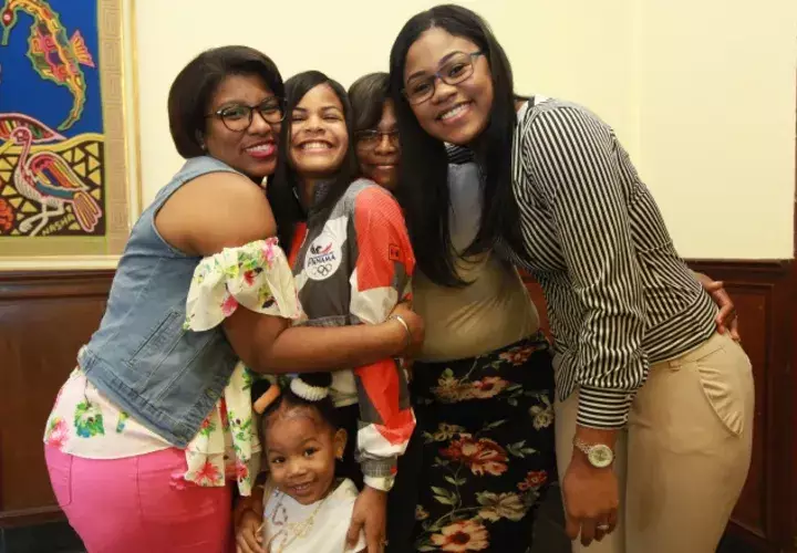 6- Candelo agregó que el apoyo de su familia ha sido importante. Anayansi Gamez