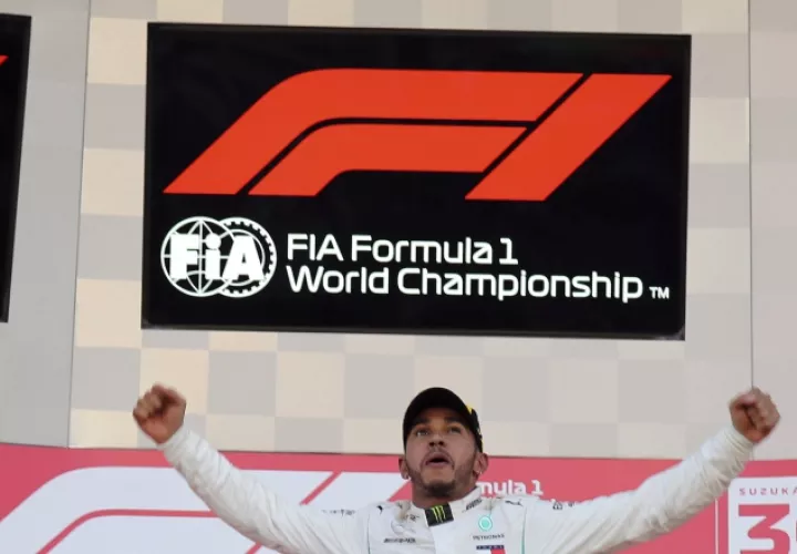 Lewis Hamilton se llevó el Gran Premio en Japón. /Foto AP