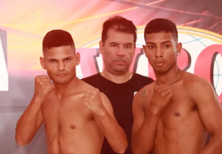 José Beitía (izq.) y Eliécer Tenorio, listos para su combate. /Foto Anayansi Gamez