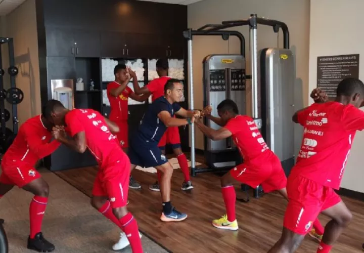 Los jugadores de la Sub-20 realizaron ayer trabajos de recuperación. /Foto @Fepafut